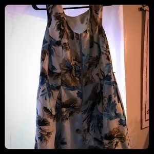 Blue with brown flowers dress size 18(JCPenny)